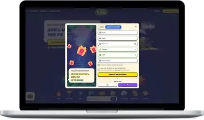 Gamblezen live casino on a computer