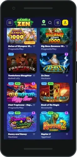 Gamblezen sign up on a smartphone