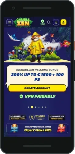 Gamblezen mobile lobby